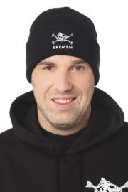 Fischkopf Strickm�tze schwarz